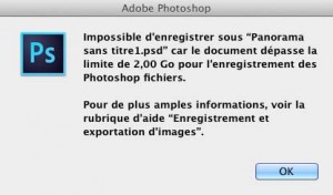 Un fichier trop volumineux dans Photoshop ?